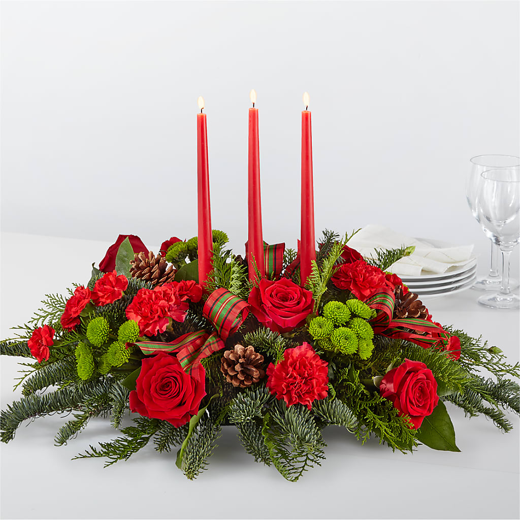 By the Candlelight Centerpiece – Touch Of Roses Inc, Visalia CA