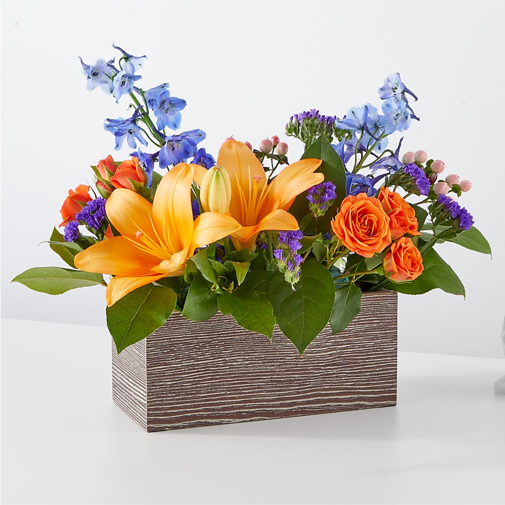 Radiant Citrus Box Bouquet – Touch Of Roses INC, Visalia CA
