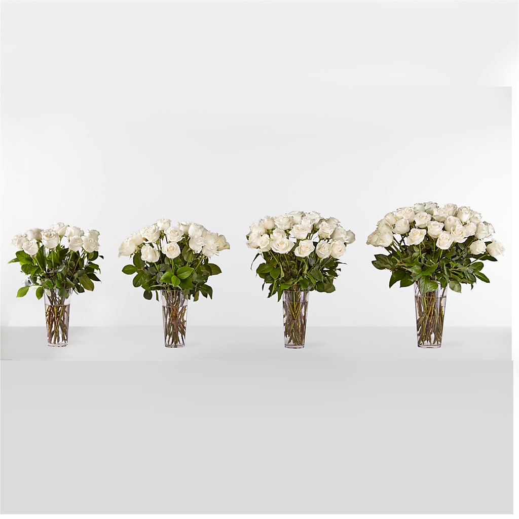 Long Stem White Rose Bouquet – Touch Of Roses, Visalia CA