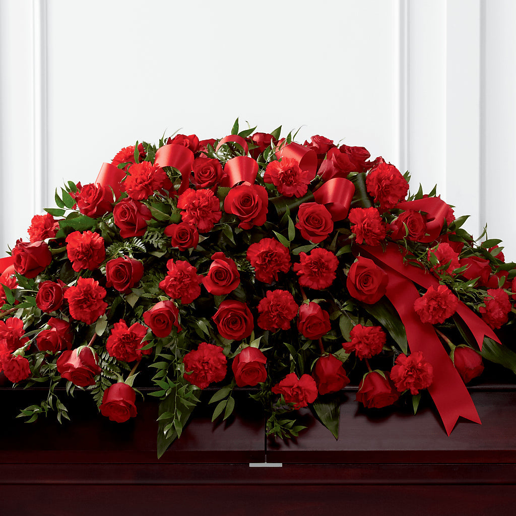 Tribute of Life Casket Spray – Touch Of Roses Inc, Visalia CA