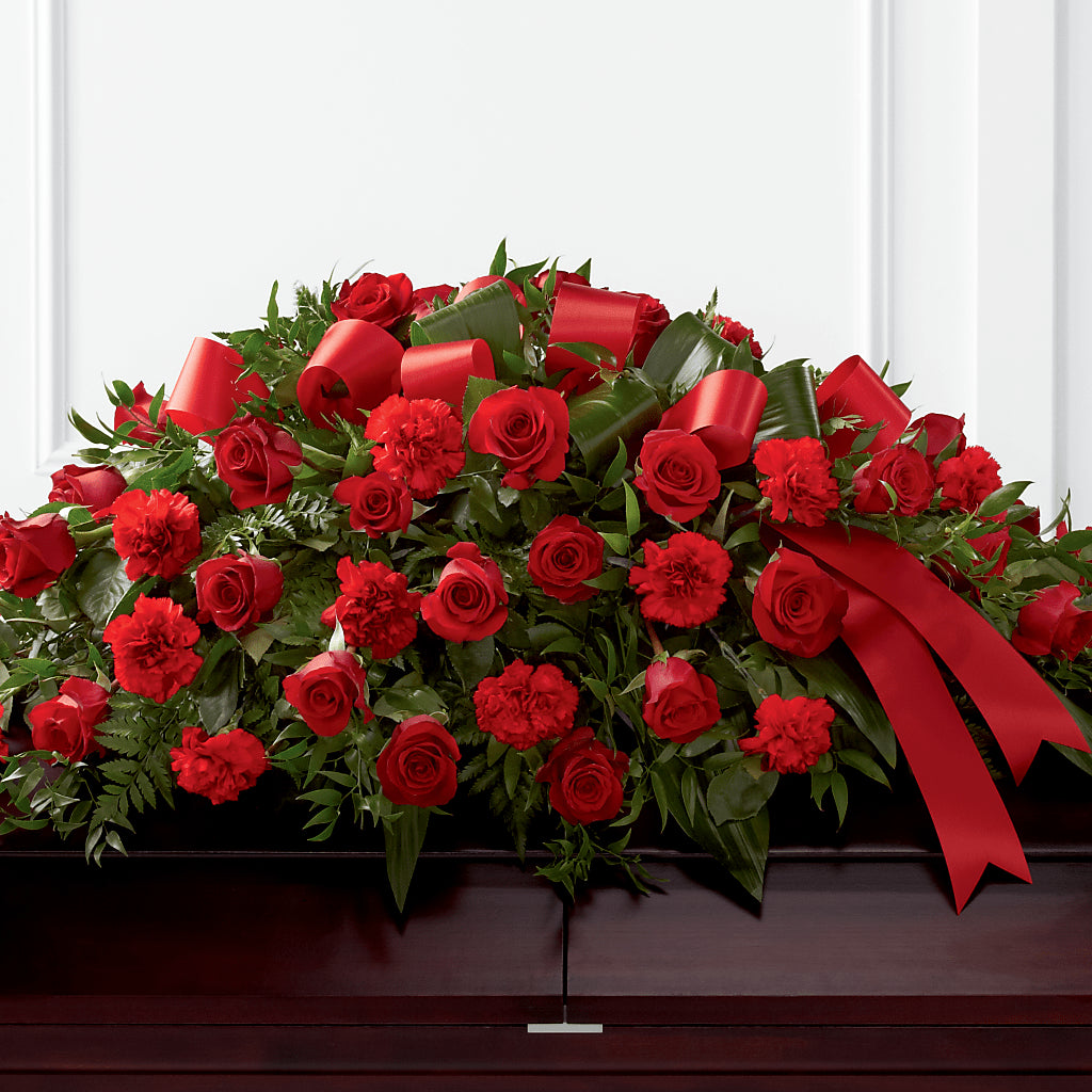Tribute of Life Casket Spray – Touch Of Roses INC, Visalia CA