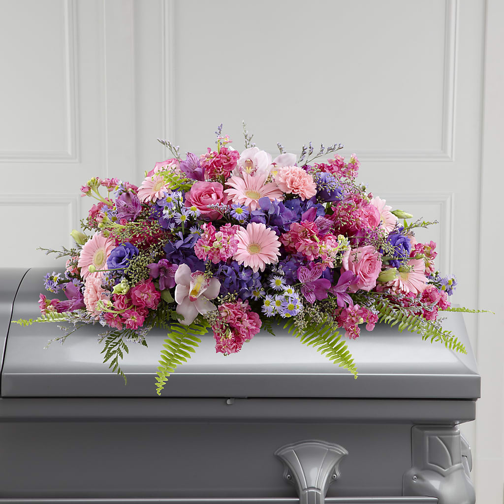 Glorious Garden Casket Spray – Touch Of Roses Inc, Visalia CA
