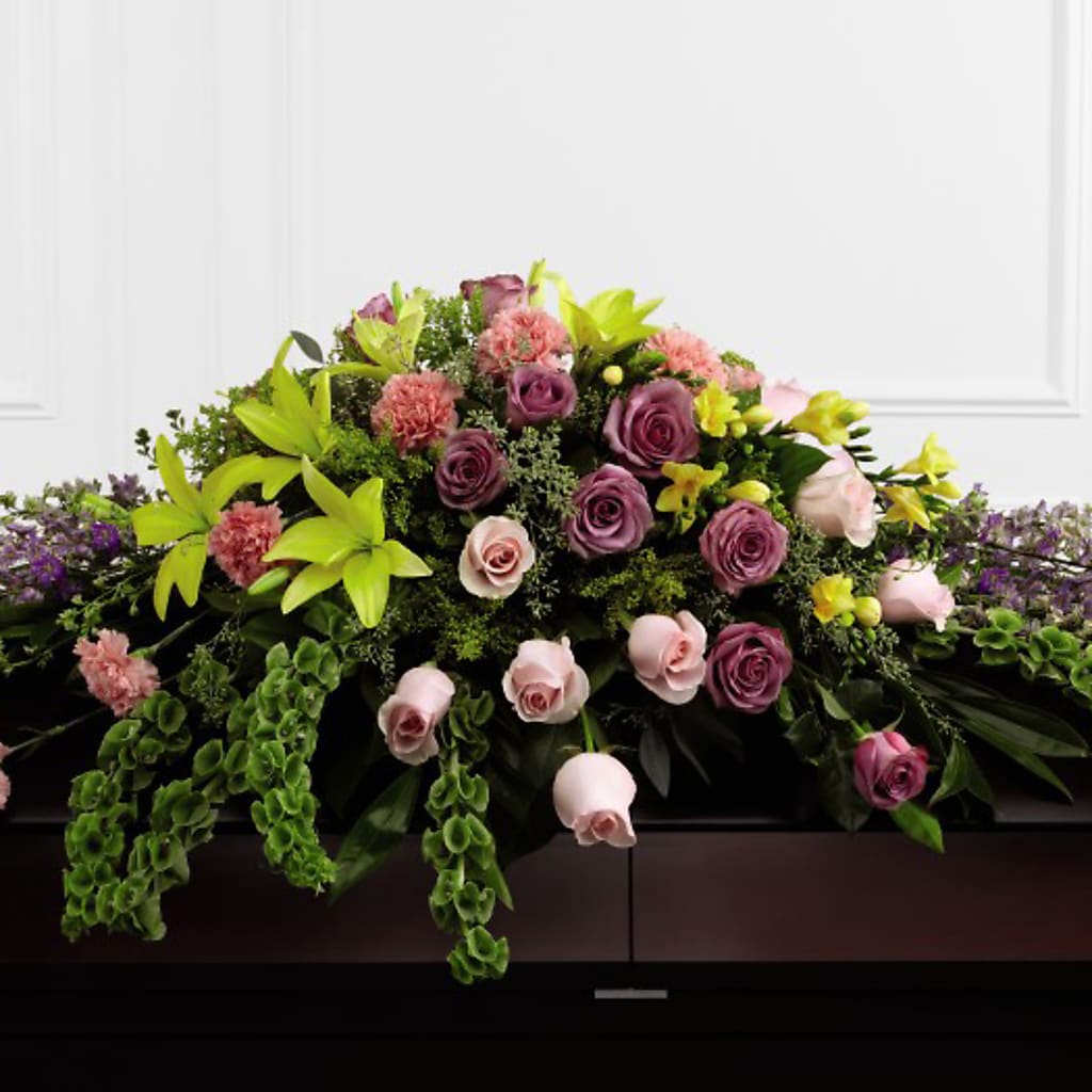 Forever Beloved Casket Spray – Touch Of Roses Inc, Visalia CA