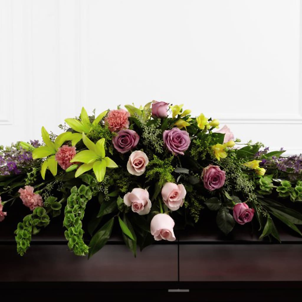Forever Beloved Casket Spray – Touch Of Roses INC, Visalia CA