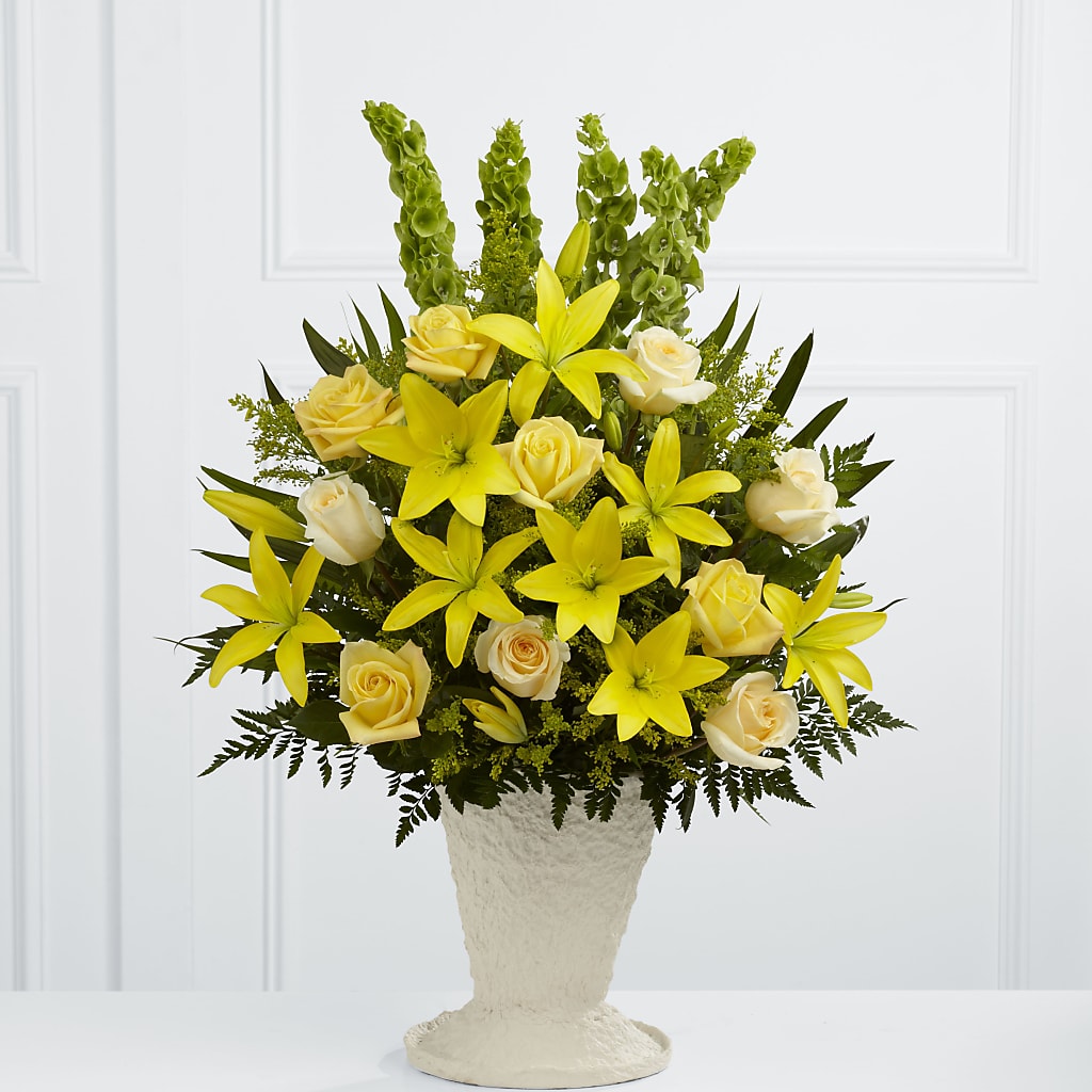 Golden Memories Arrangement – Touch Of Roses INC, Visalia CA