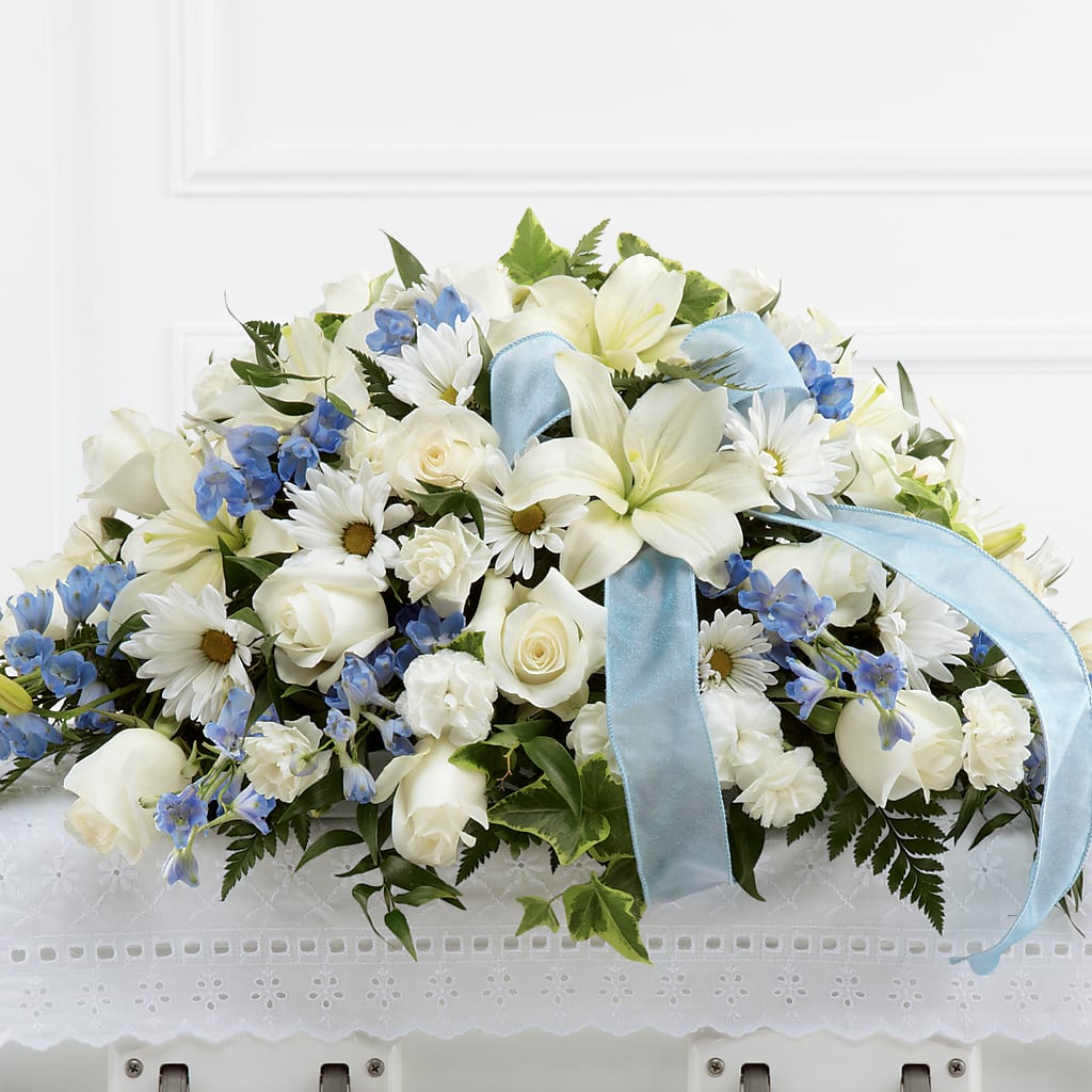Tender Treasure Casket Spray – Touch Of Roses Inc, Visalia CA