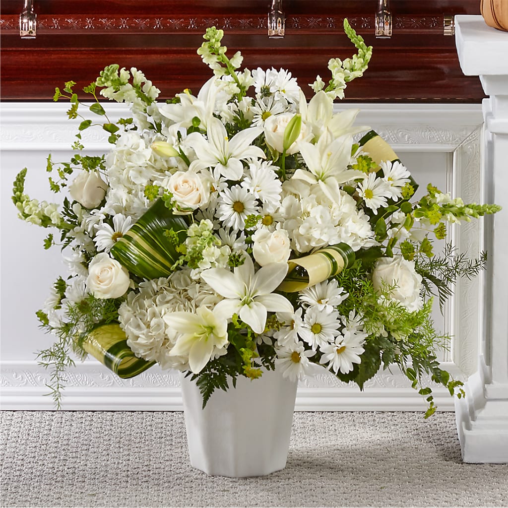 Thoughts of Tranquility Floor Basket – Touch Of Roses INC, Visalia CA