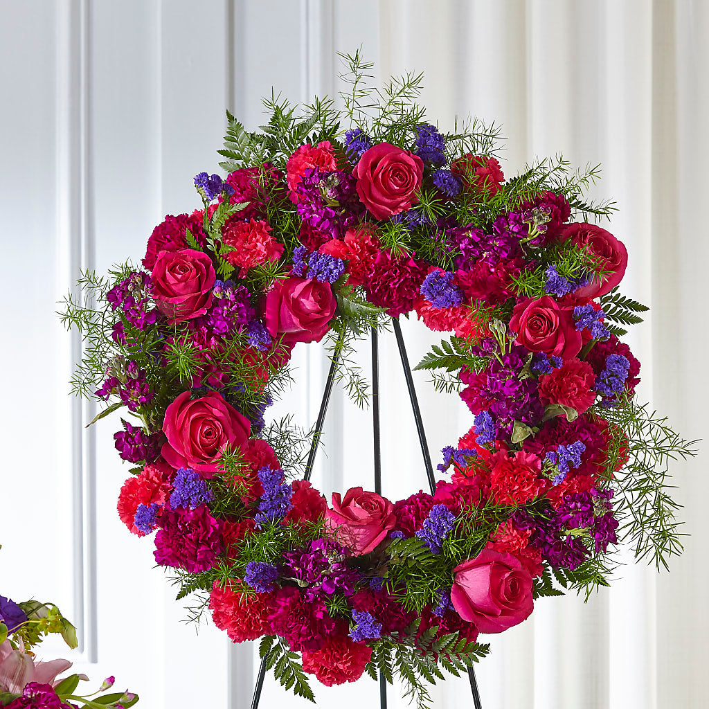 Calming Colors Wreath – Touch Of Roses Inc, Visalia CA
