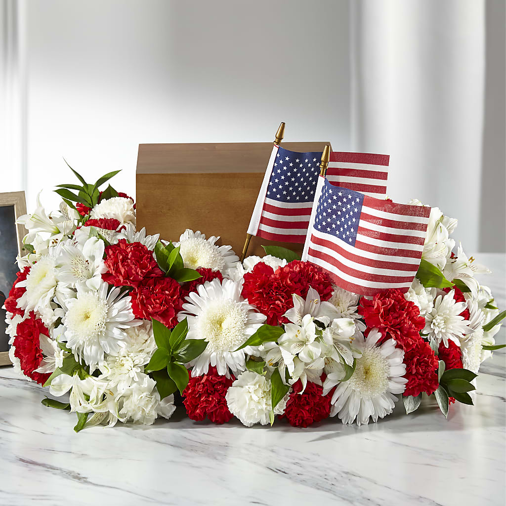 Spirit of Patriotism Cremation Adornment – Touch Of Roses Inc, Visalia CA