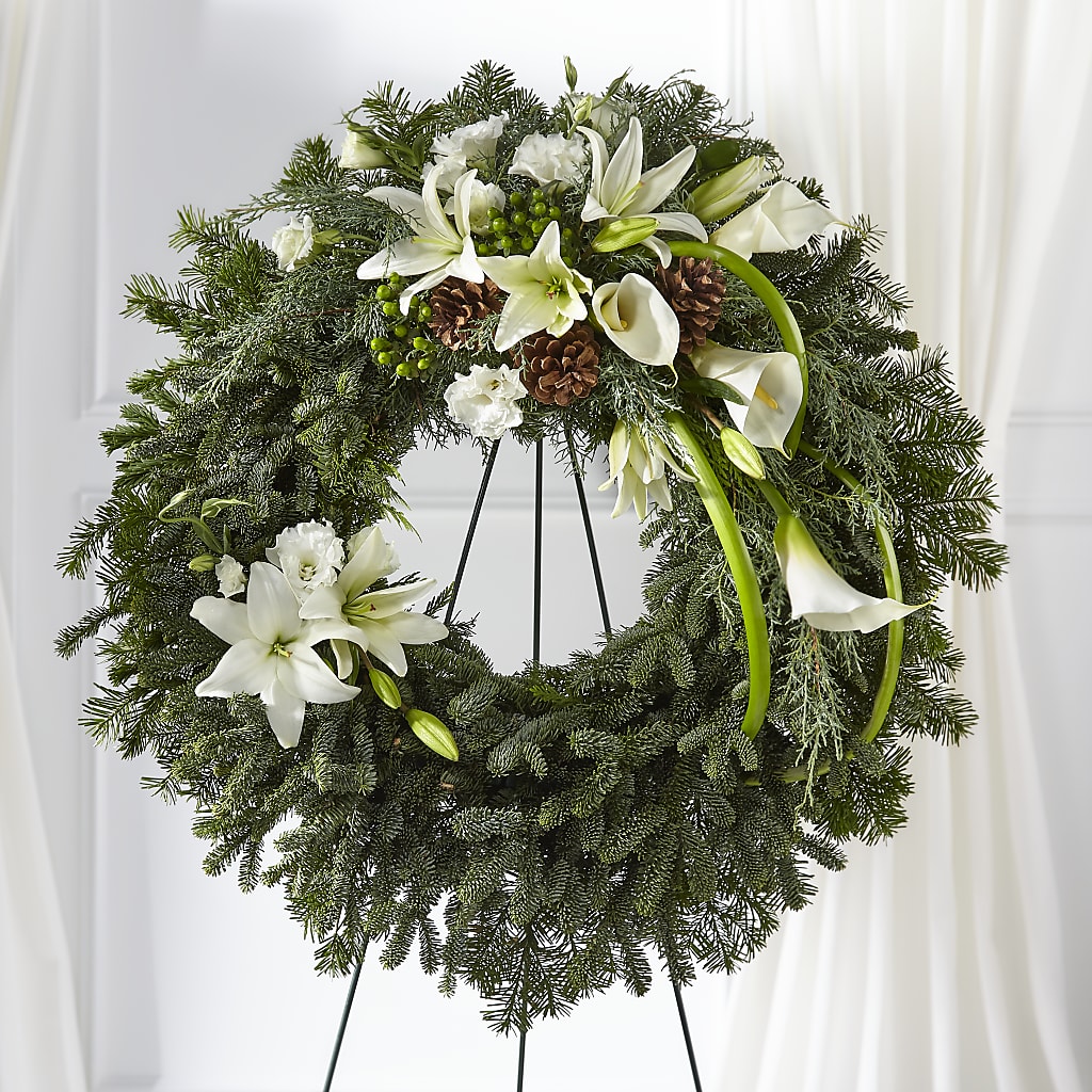 Greens of Hope Wreath – Touch Of Roses Inc, Visalia CA