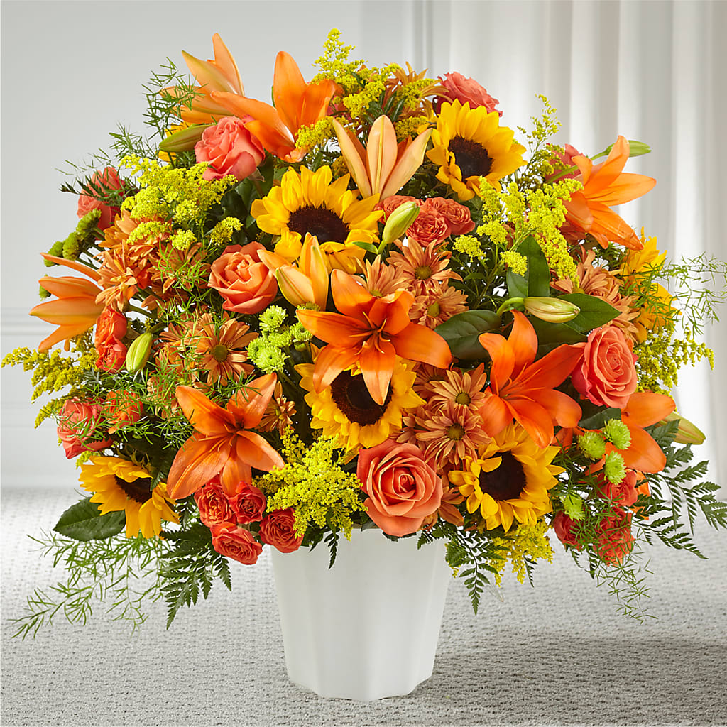 Harvest Thoughts Floor Basket – Touch Of Roses Inc, Visalia CA