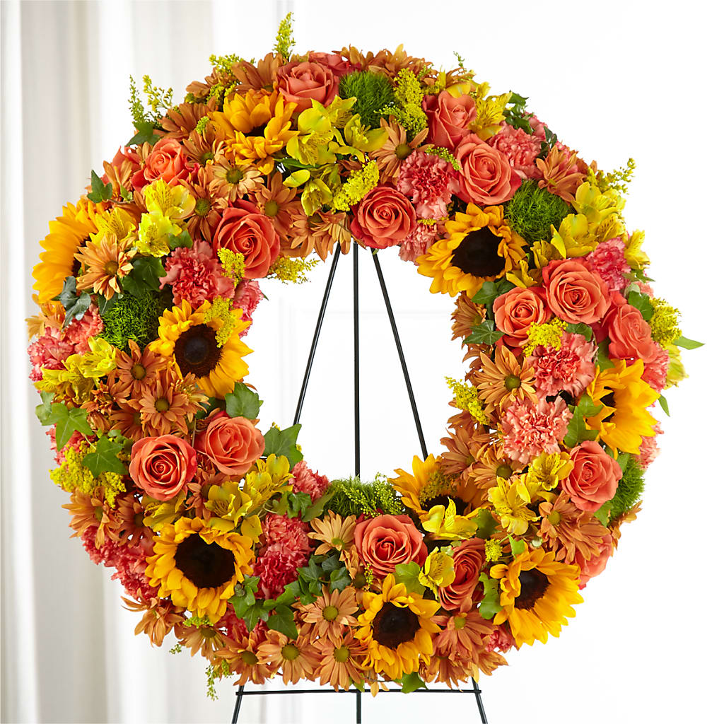 Autumnal Memories Wreath (Standard) – Touch Of Roses Inc, Visalia CA