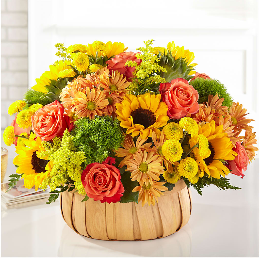Harvest Sunflower Basket – Touch Of Roses Inc, Visalia CA