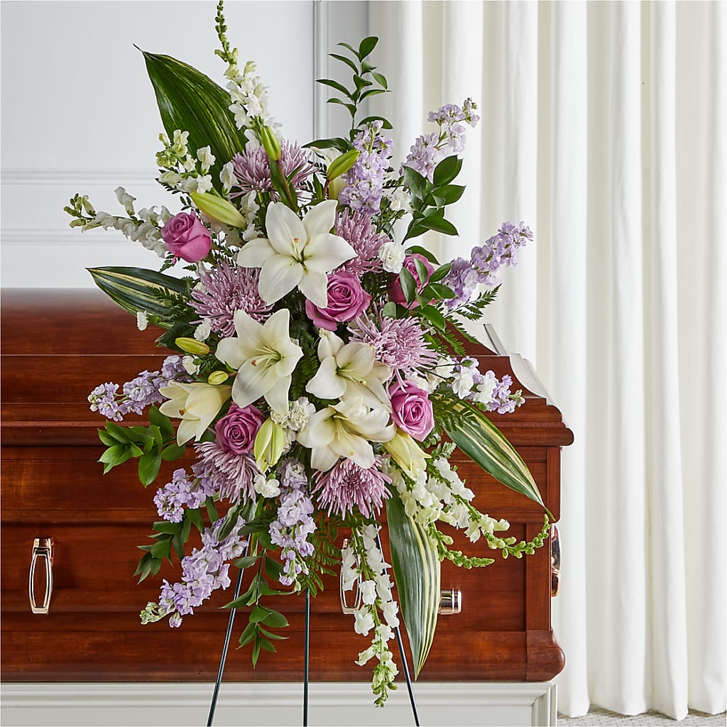 Grateful Hearts Standing Spray – Touch Of Roses Inc, Visalia CA