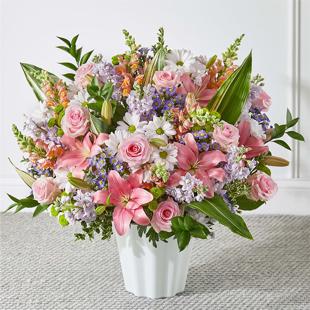 Abundant Compassion Floor Basket – Touch Of Roses Inc, Visalia CA