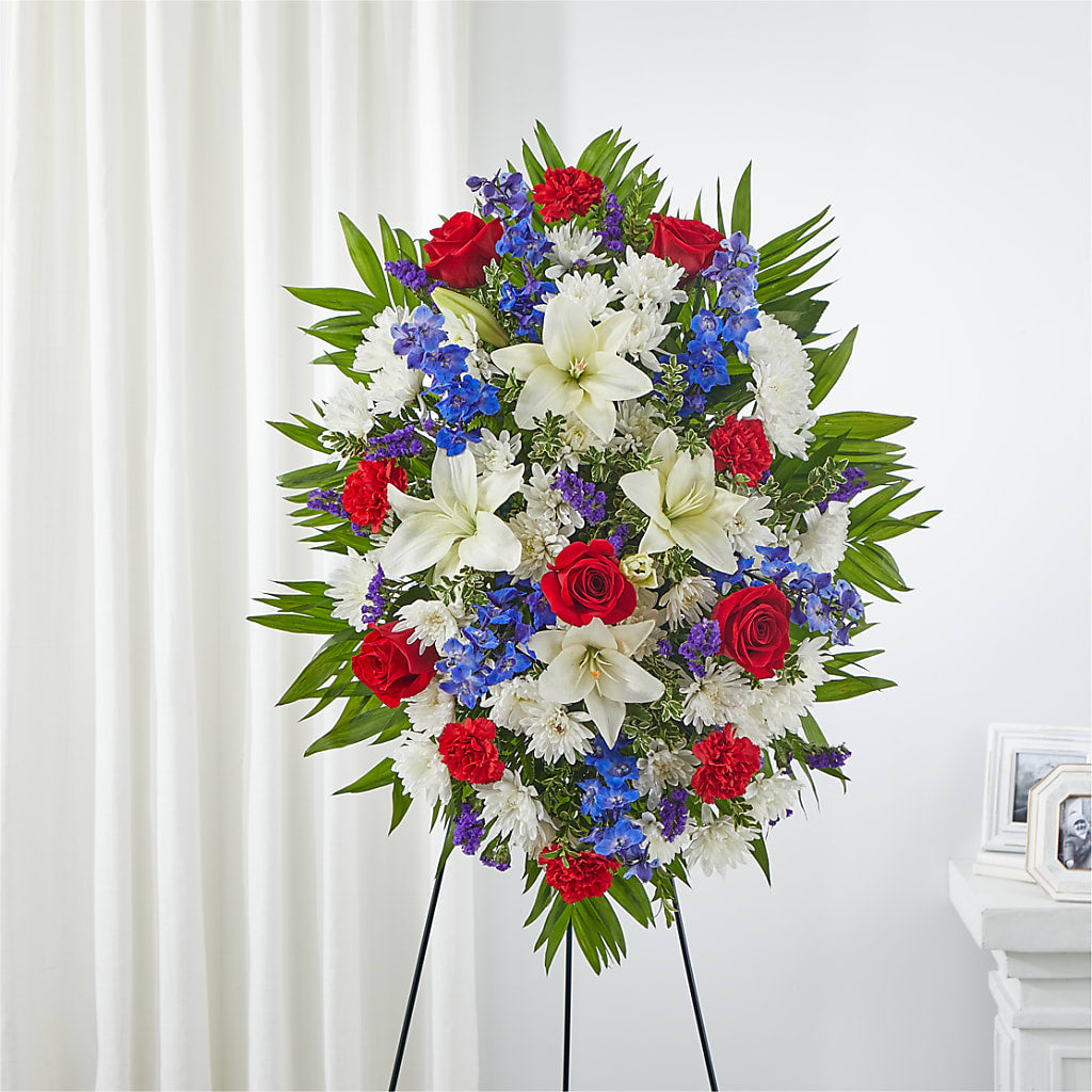 Cherished Service Standing Spray – Touch Of Roses INC, Visalia CA