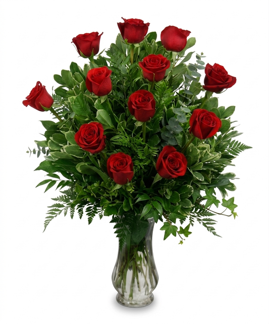 1 Dozen Radiant Rose Arrangement – Touch Of Roses Inc, Visalia CA