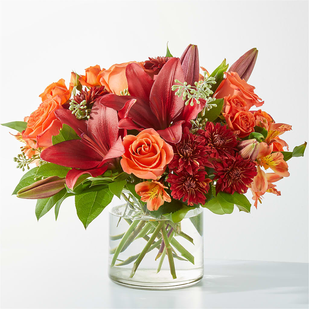 Crimson Leaves Bouquet – Touch Of Roses Inc, Visalia CA