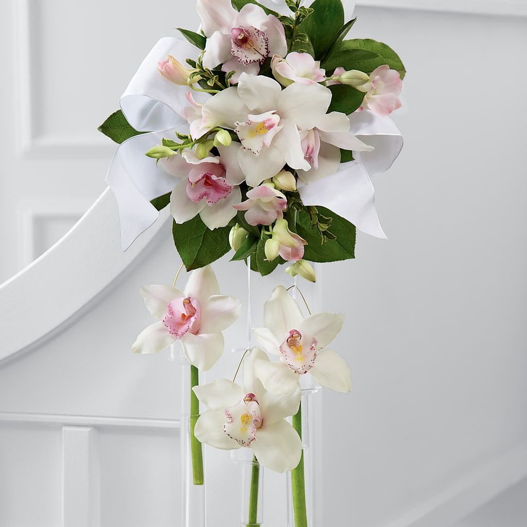 Perfect Entrance Pew Arrangement – Touch Of Roses Inc, Visalia CA