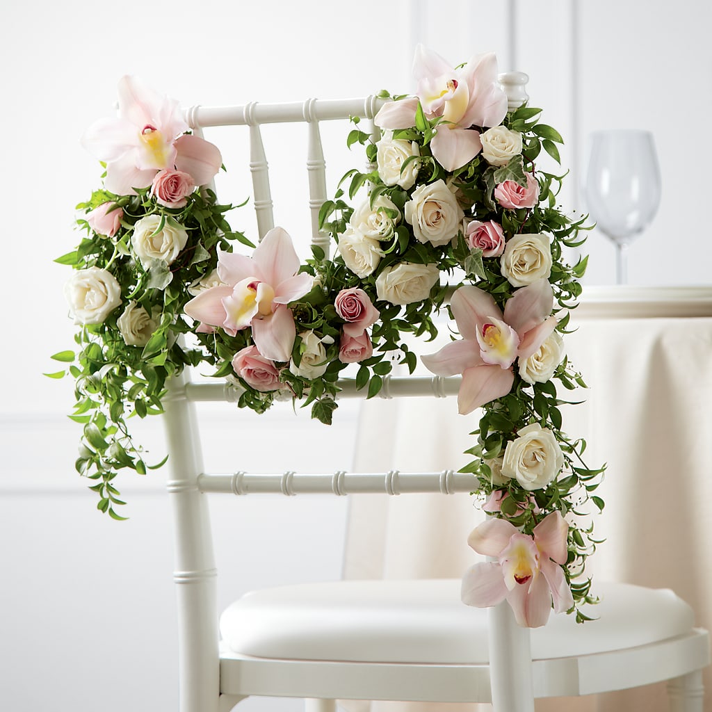 Orchid Rose Chair Décor – Touch Of Roses Inc, Visalia CA