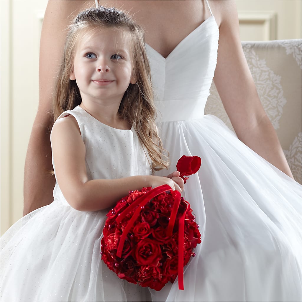Pure at Heart Flower Girl Arrangement – Touch Of Roses Inc, Visalia CA