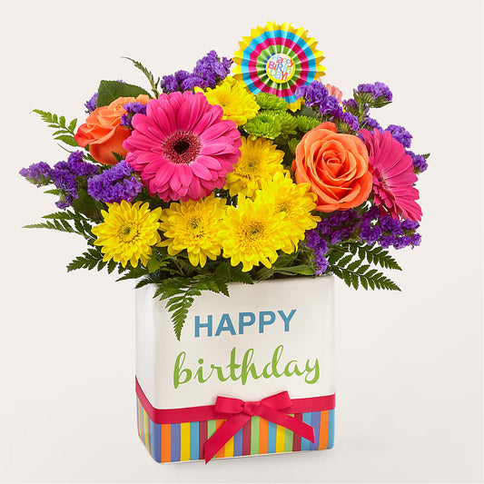 Birthday Brights Bouquet –  Touch Of Roses, Visalia CA