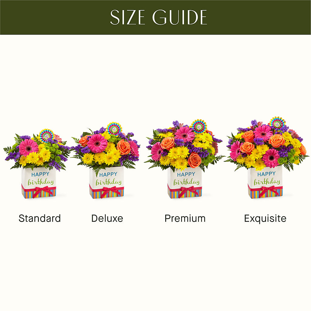 Birthday Brights Bouquet –  Touch Of Roses, Visalia CA