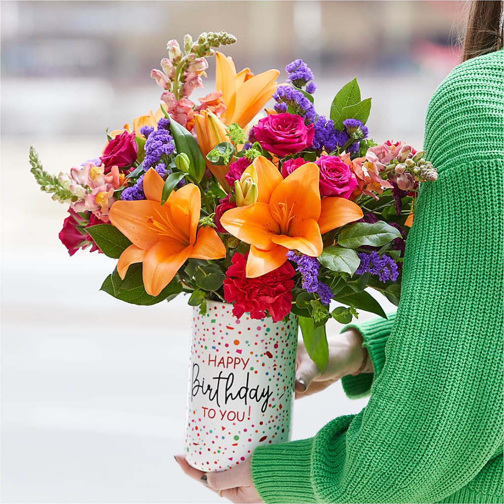 Birthday Palooza Bouquet –  Touch Of Roses, Visalia CA