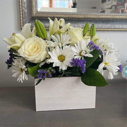 Beyond Blue Box Bouquet –  Touch Of Roses, Visalia CA