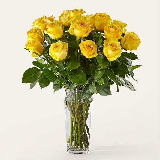 Long Stem Yellow Rose Bouquet –  Touch Of Roses, Visalia CA