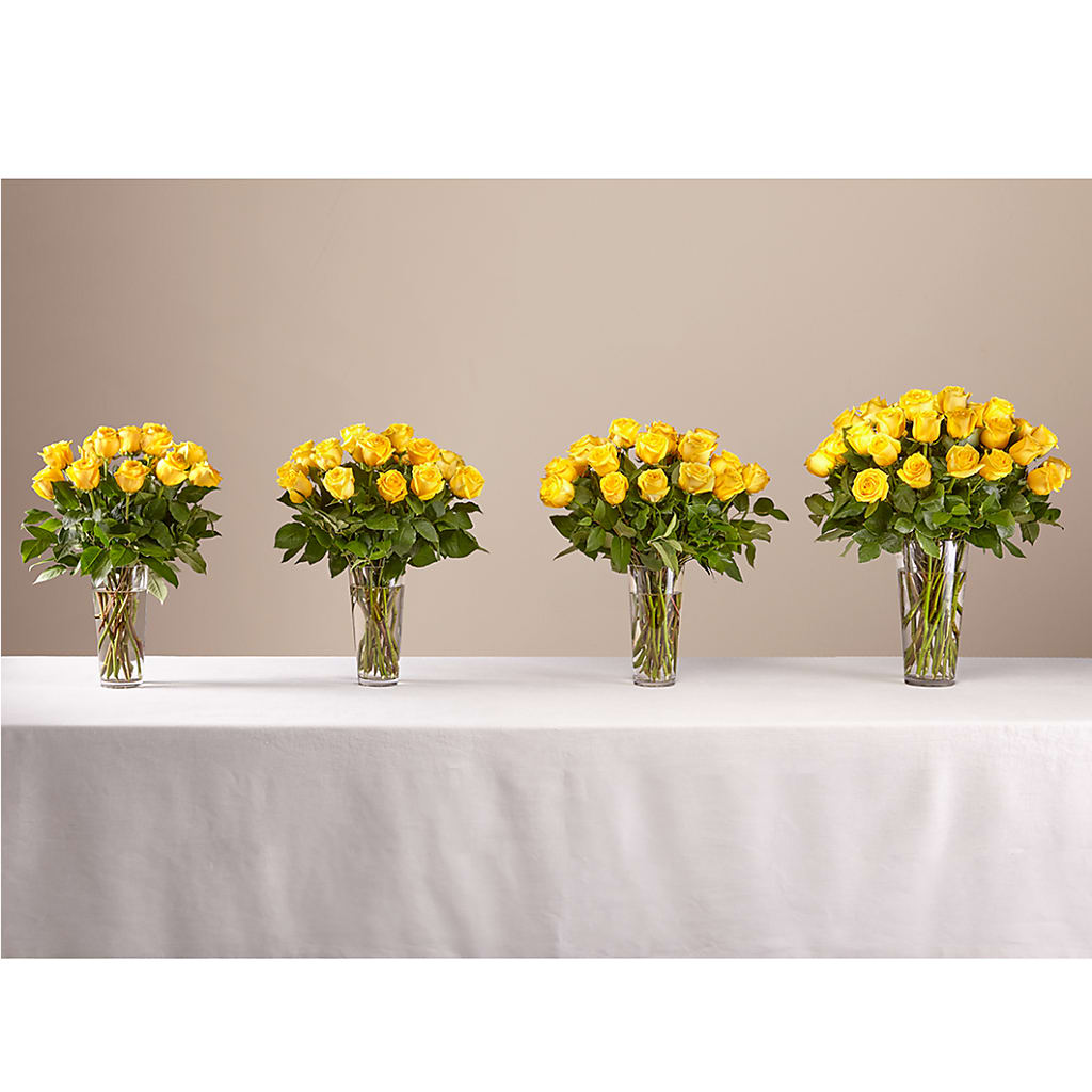 Long Stem Yellow Rose Bouquet –  Touch Of Roses, Visalia CA