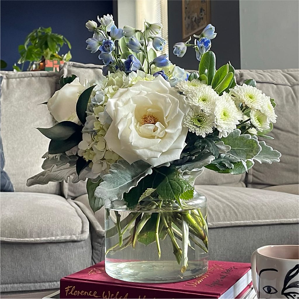 Clear Skies Bouquet –  Touch Of Roses, Visalia CA