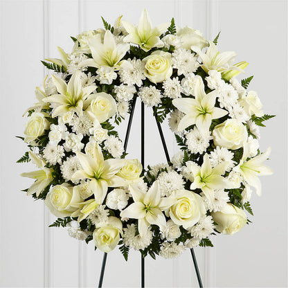 Treasured Tribute Wreath –  Touch Of Roses, Visalia CA