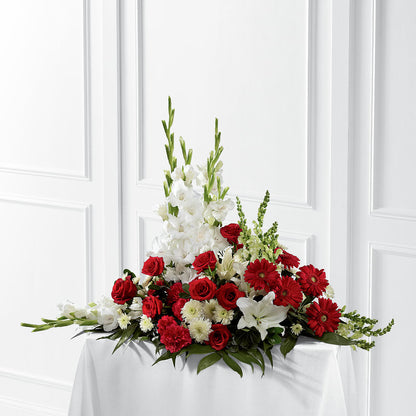 Crimson & White Arrangement –  Touch Of Roses INC, Visalia CA