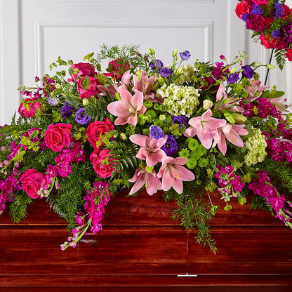 Radiant Tribute Casket Spray –  Touch Of Roses INC, Visalia CA