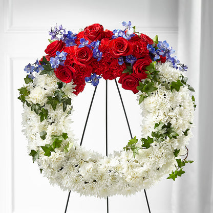 Patriotic Passion Wreath –  Touch Of Roses INC, Visalia CA