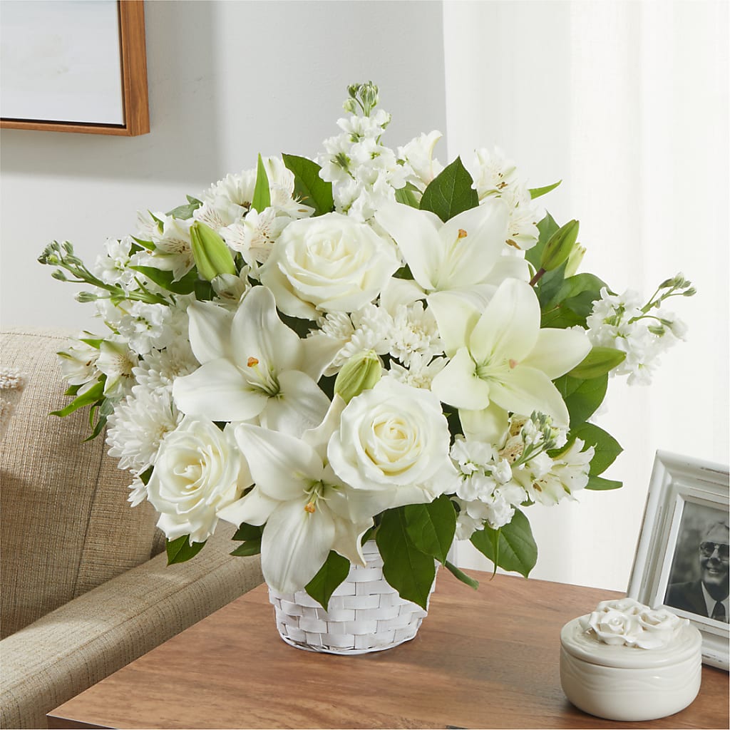 Peaceful Reflections Arrangement –  Touch Of Roses, Visalia CA