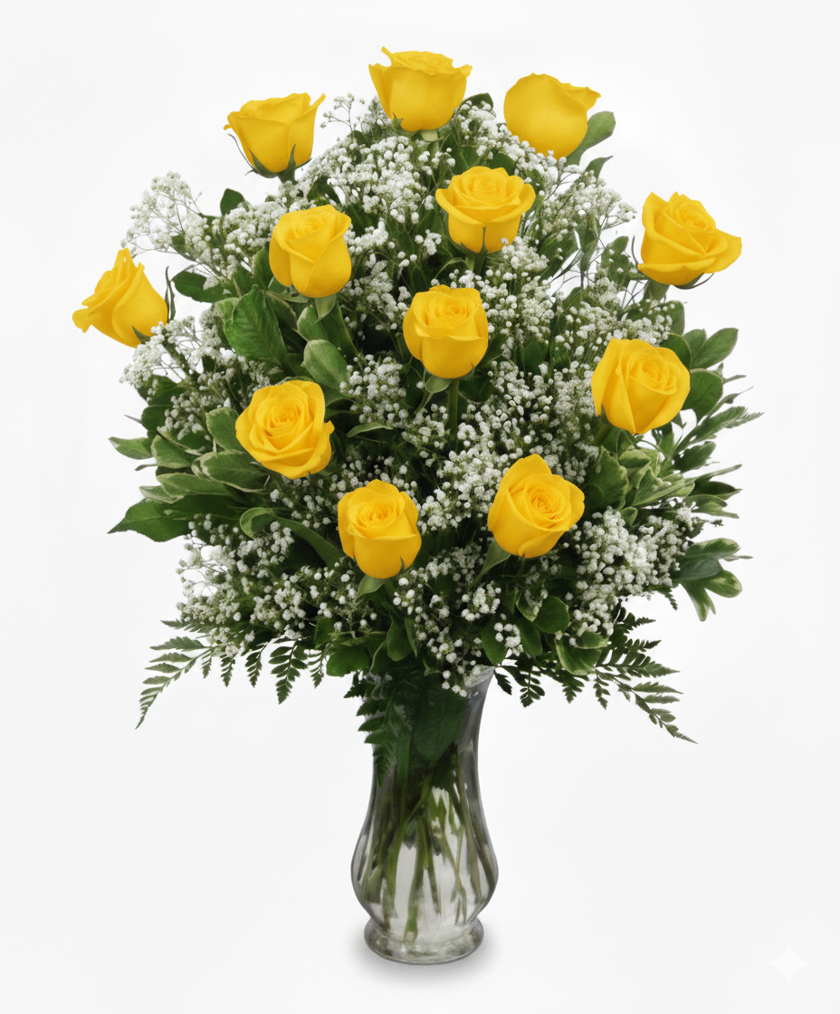 1 Dozen Radiant Rose Arrangement