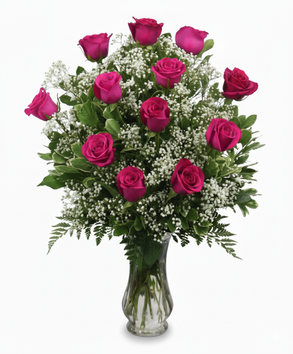 1 Dozen Radiant Rose Arrangement