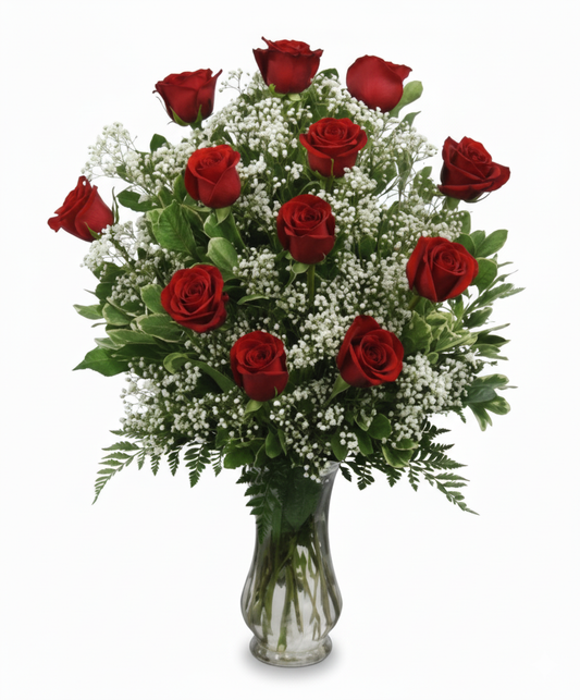 1 Dozen Radiant Rose Arrangement