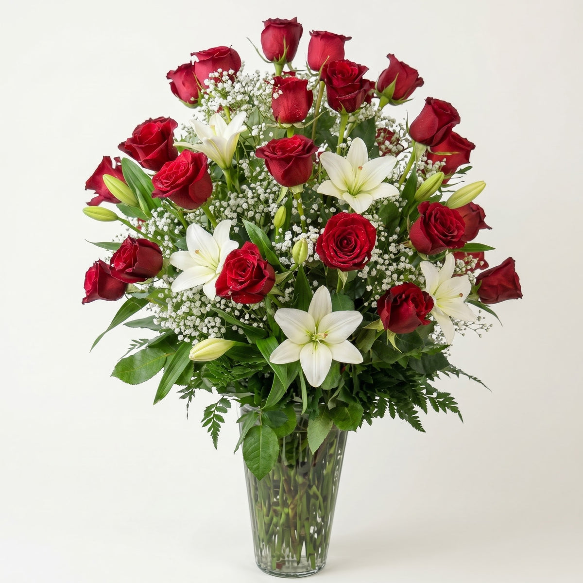 2 Dozen Radiant Rose with Lilies –  Touch Of Roses, Visalia CA