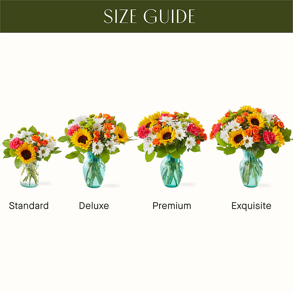 Sun-drenched Blooms Bouquet –  Touch Of Roses, Visalia CA