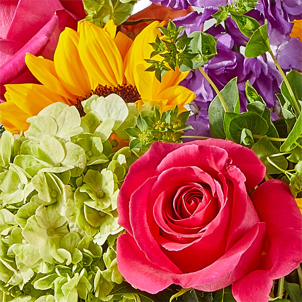 Vibrant Greetings Bouquet –  Touch Of Roses, Visalia CA