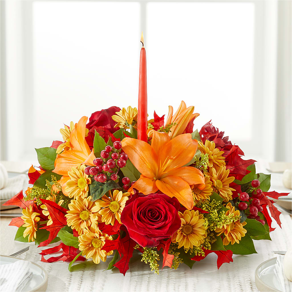 Autumn's Embrace Centerpiece –  Touch Of Roses, Visalia CA