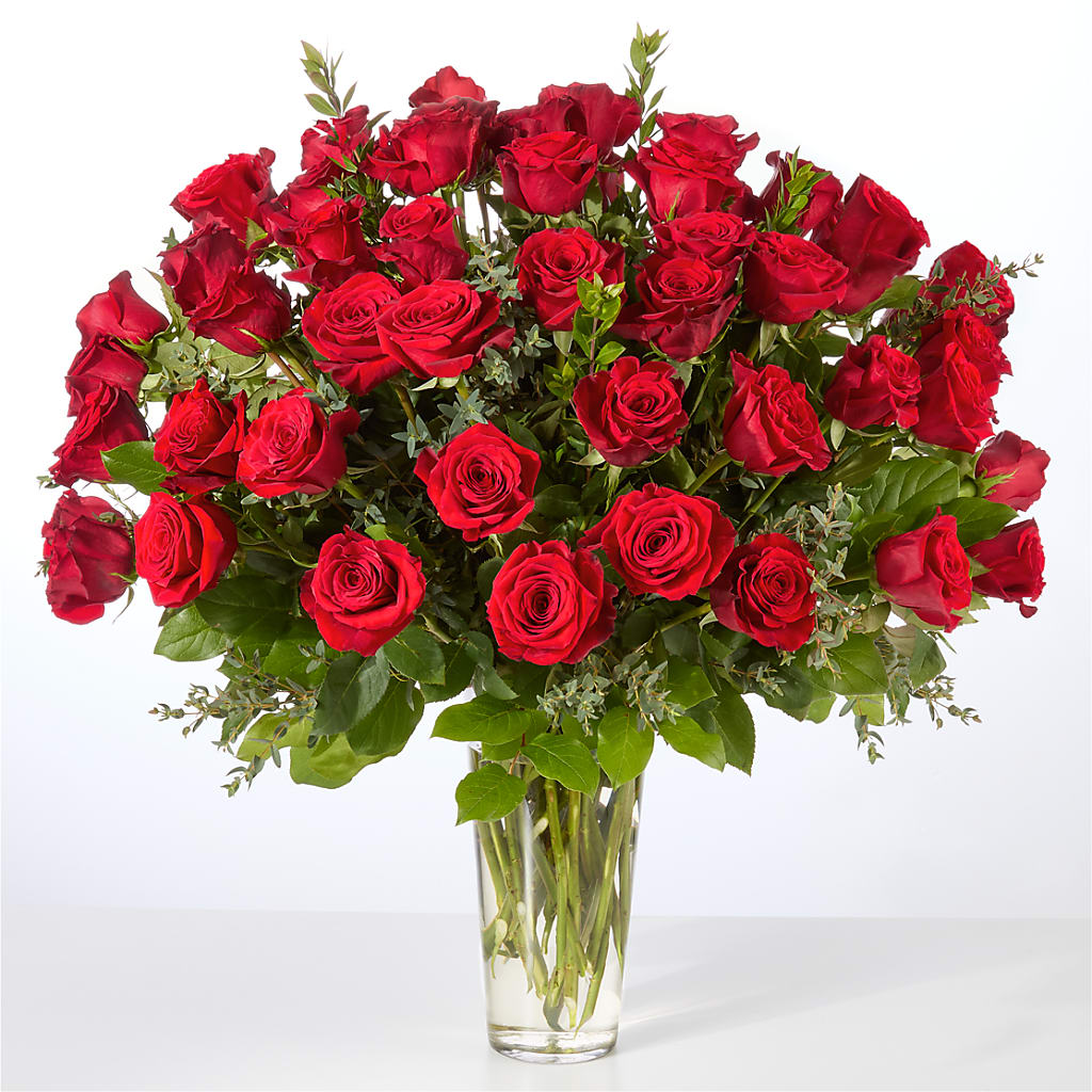 Forever Yours Fifty Stem Red Rose Bouquet –  Touch Of Roses Inc, Visalia CA
